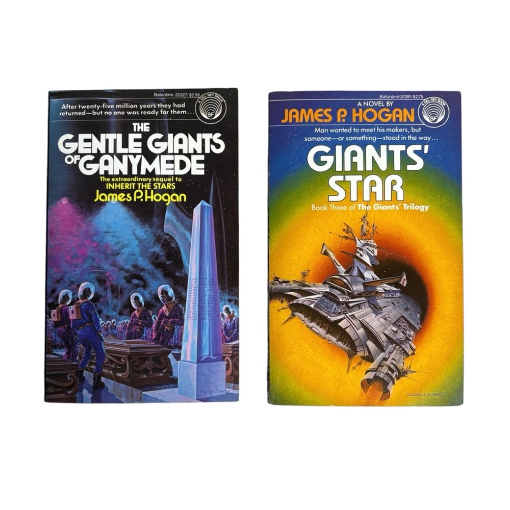 Books Two & Three of The Giants’ Trilogy by James P. Hogan (1983/84, Del Rey)